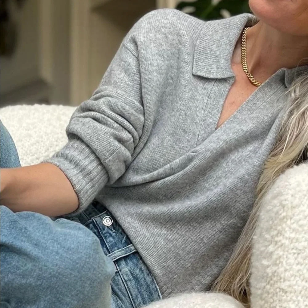 Paige Maxie Sweater - Heather Grey Cashmere - Picture 13 of 16